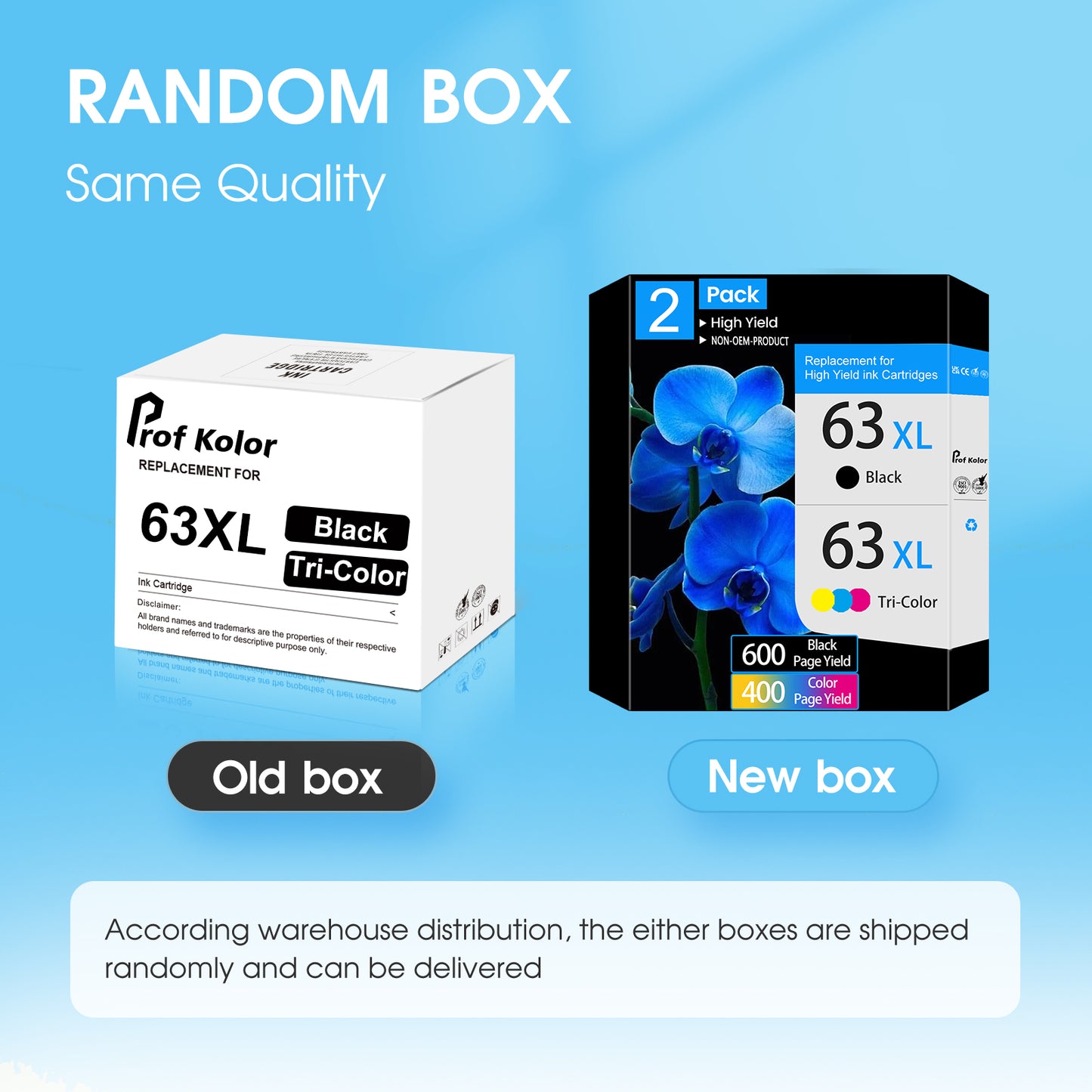 63 Ink Cartridges | for HP Ink 63 Black and Tri-Color 2-Pack